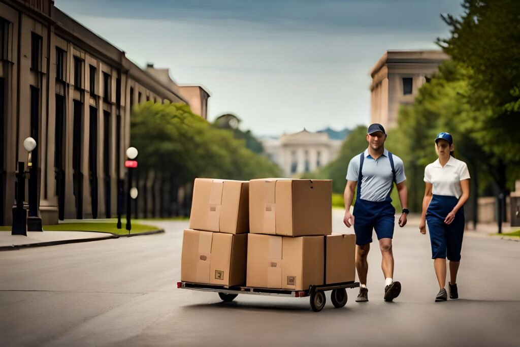 Lojistik merkezinde çalışan bir personel